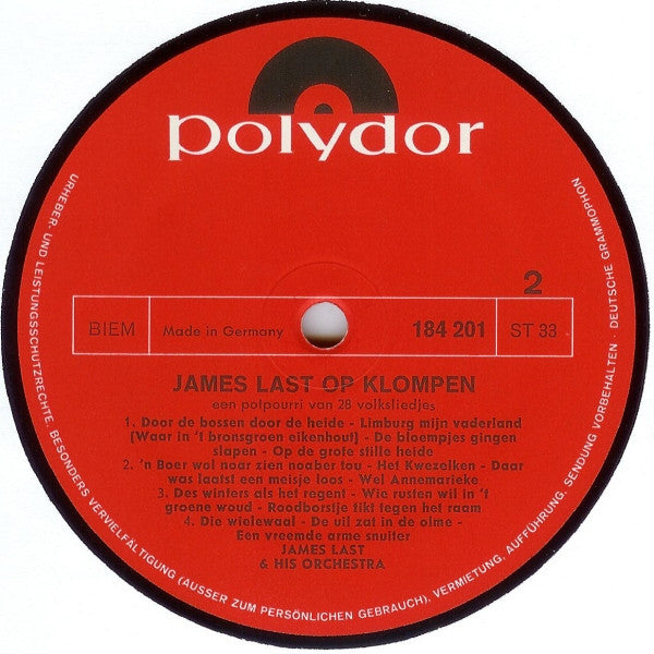 James Last - James Last Op Klompen (LP) 43998 Vinyl LP Vinyl Goed / Hoes Goed