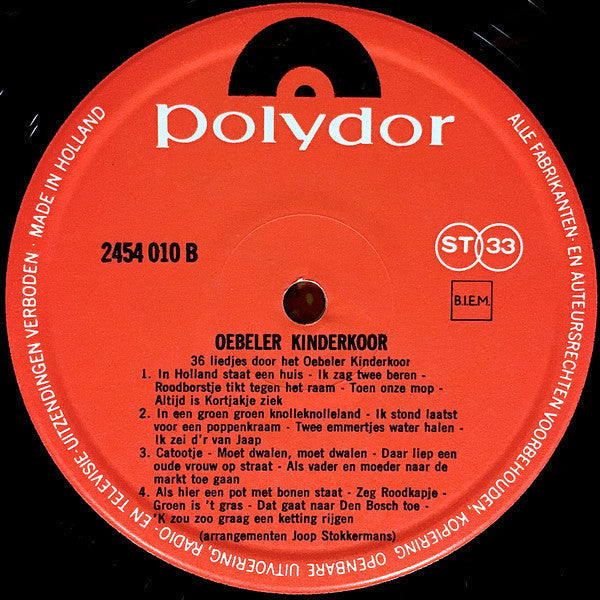 Oebeler Kinderchor - 36 Kinderlieder gesungen vom Oebeler Kinderchor (LP) 44650