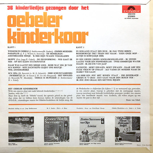 Oebeler Kinderchor - 36 Kinderlieder gesungen vom Oebeler Kinderchor (LP) 44650