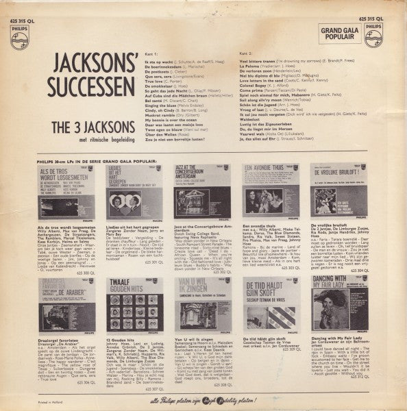 3 Jacksons - Jacksons' Successen (LP) 43701 Vinyl LP Vinyl Goed / Hoes Goed