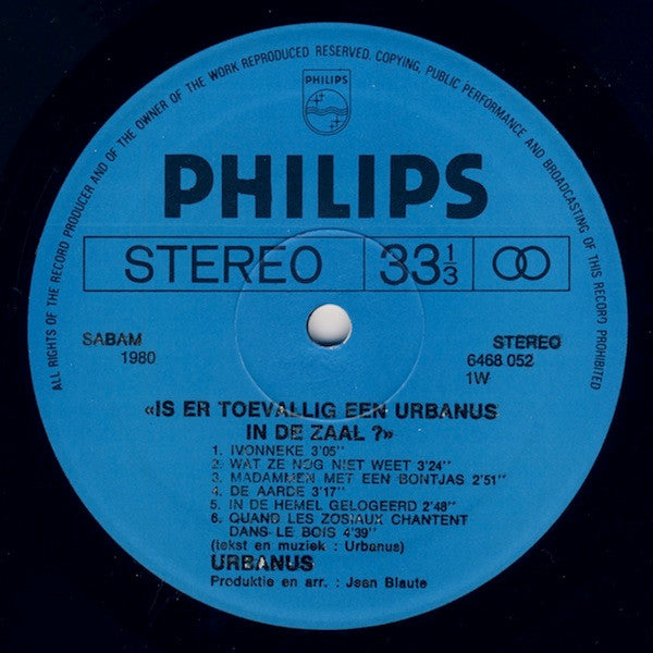 Urbanus - Is There By Any Chance An Urbanus In The Hall? (LP) 49517