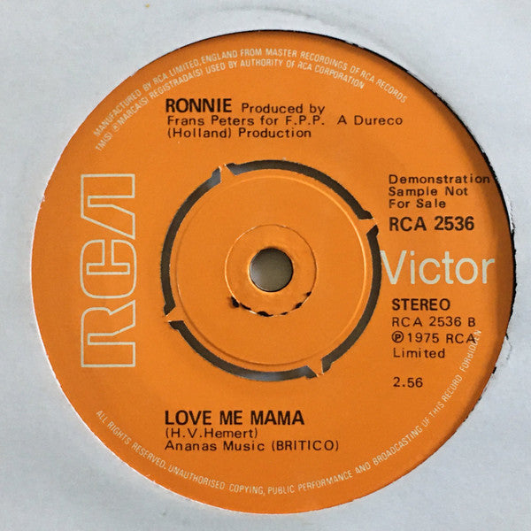 Ronnie - Angelina 19608 Vinyl Singles Vinyl Goed / Hoes Generic