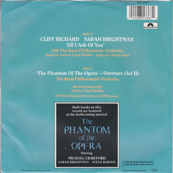Cliff Richard, Sarah Brightman, Andrew Lloyd Webber - All I Ask Of You 32950