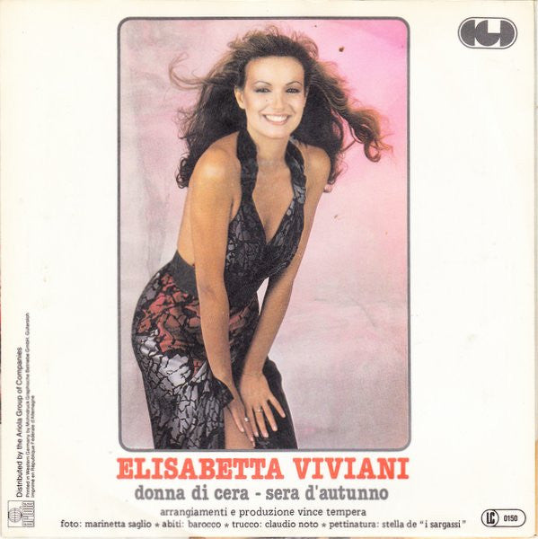 Elisabetta Viviani - Donna Di Cera Vinyl Singles Vinyl Zeer Goed / Hoesje Goed "VINYLSINGLES.NL"