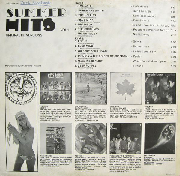 Various - Summer Hits (Original Hitversions Vol.1) (LP) Vinyl LP Vinyl Goed / Hoes Goed