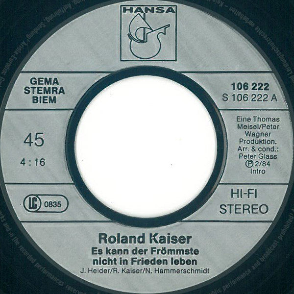 Roland Kaiser - Es Kann Der Frömmste Nicht In Frieden Leben 31241