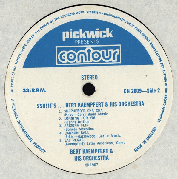 Bert Kaempfert – Psst! Es ist... Bert Kaempfert And His (LP) 43492