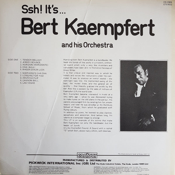 Bert Kaempfert - Ssh! It's... Bert Kaempfert And His (LP) Vinyl LP Vinyl Zeer Goed / Hoesje Goed "VINYLSINGLES.NL"