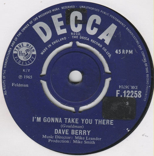 Dave Berry - I'm Gonna Take You There 37385 Vinyl Singles Vinyl Goed / Hoes Generic