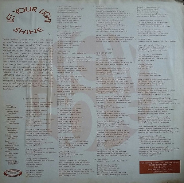 New Hope - Let Your Light Shine (LP) 40767 (B) Vinyl LP Vinyl Goed / Hoes Redelijk