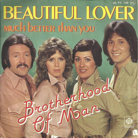 Brotherhood Of Man - Beautiful Lover 36851 Vinyl Singles Vinyl Goed / Hoes Sticker