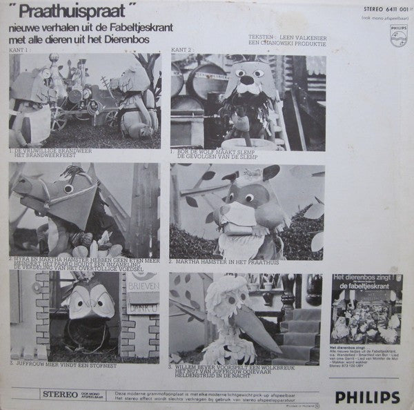 Fabeltjeskrant - Praathuispraat (LP) Vinyl LP Vinyl Zeer Goed / Hoesje Goed "VINYLSINGLES.NL"