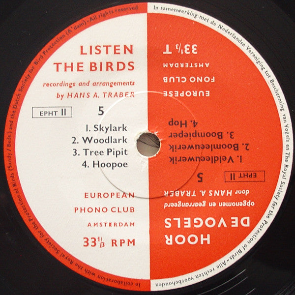 Hans A. Traber - Listen The Birds 5 - Hoor De Vogels 5 32056 Vinyl Singles Vinyl Goed / Hoes Goed