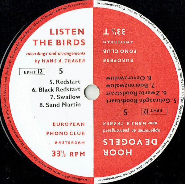Hans A. Traber - Listen The Birds 5 - Hoor De Vogels 5 32056 Vinyl Singles Vinyl Goed / Hoes Goed
