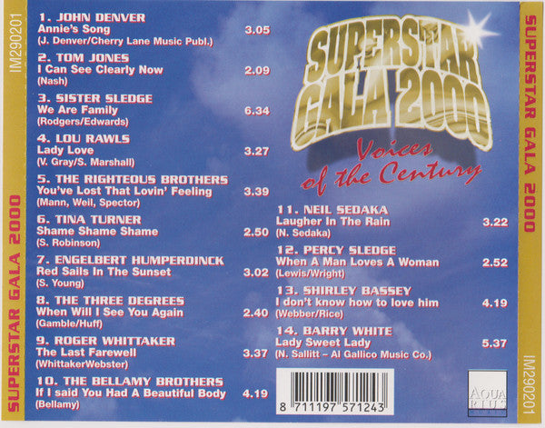 Various - Superstar Gala 2000 - Voices Of The Century (CD) Compact Disc Vinyl Goed / Hoes Goed