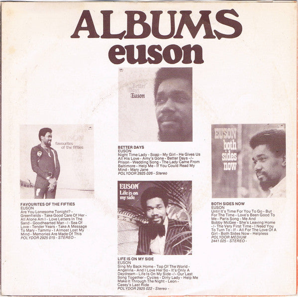Euson - Soap Vinyl Singles Vinyl Zeer Goed / Hoesje Goed "VINYLSINGLES.NL"