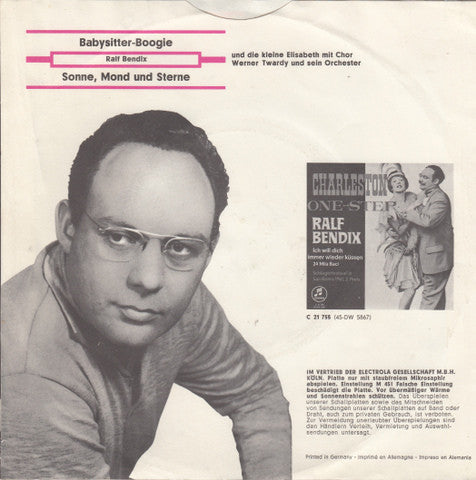 Ralf Bendix Und Die Kleine Elisabeth - Babysitter-Boogie 37275 Vinyl Singles Vinyl Goed / Hoes Goed