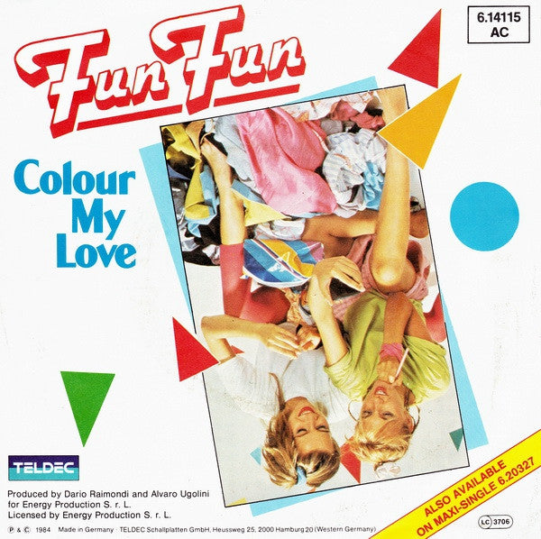 Fun Fun - Colour My Love Vinyl Singles Vinyl Zeer Goed / Hoesje Goed "VINYLSINGLES.NL"