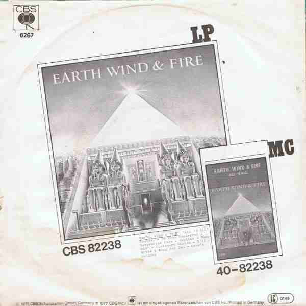 Earth Wind & Fire - Jupiter Vinyl Singles Vinyl Zeer Goed / Hoesje Goed "VINYLSINGLES.NL"