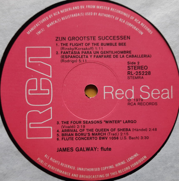 James Galway - Zijn Grooste Successen (LP) 41218 Vinyl LP Vinyl Goed / Hoes Goed