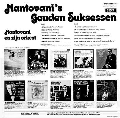 Mantovani En Zijn Orkest - Mantovani's Gouden Suksessen (LP) Vinyl LP Vinyl Goed / Hoes Goed
