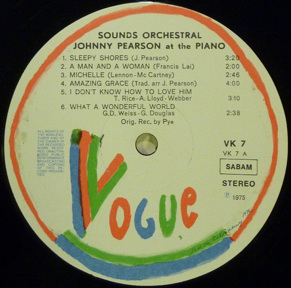 Sounds Orchestral mit Johnny Pearson – At The Piano (LP) 46188
