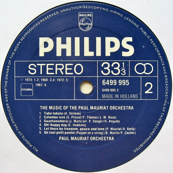 Paul Mauriat Orchestra - The Music Of The Paul Mauriat Orchestra (LP) 43985 Vinyl LP Dubbel Vinyl Goed / Hoes Goed
