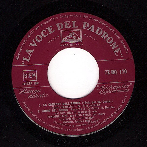 Beniamino Gigli - La Canzone Dell'Amore 15673 Vinyl Singles EP Vinyl Goed / Hoes Goed