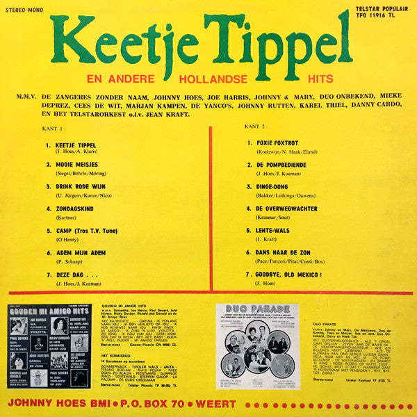 Various - Keetje Tippel En Andere Hollandse Hits (LP) 46409 Vinyl LP Vinyl Goed / Hoes Goed