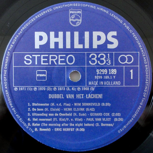 Various - Dubbel Van Het Lachen (LP) 51675 Vinyl LP Dubbel Vinyl Goed / Hoes Goed