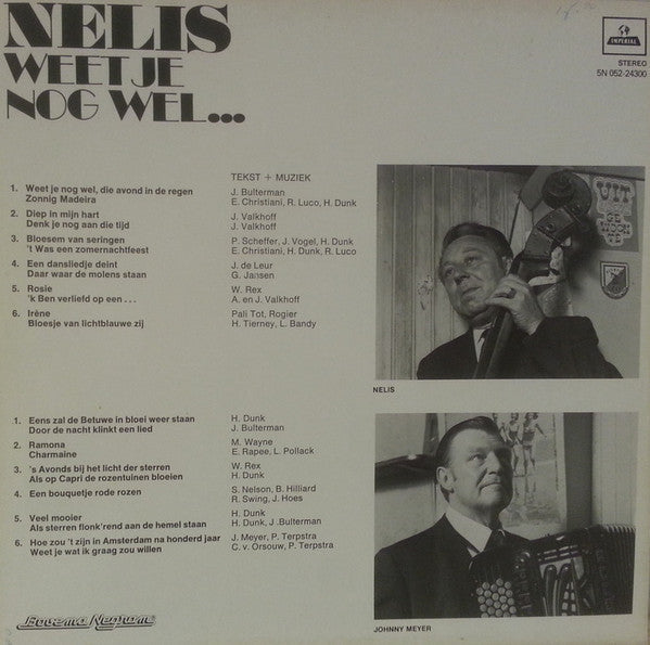 Nelis - Weet Je Nog Wel... (LP) 41321 Vinyl LP Vinyl Goed / Hoes Goed