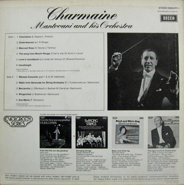 Mantovani And His Orchestra - Charmaine (LP) 42394 Vinyl LP Vinyl Goed / Hoes Goed