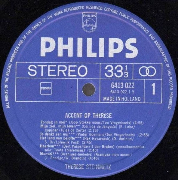 Thérèse Steinmetz – Accent On Thérèse (LP) 49570