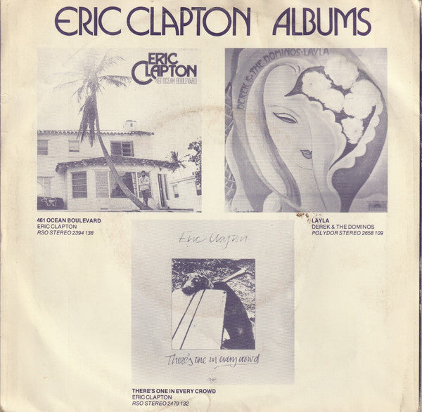 Eric Clapton - Swing Low Sweet Chariot Vinyl Singles Vinyl Zeer Goed / Hoesje Goed "VINYLSINGLES.NL"
