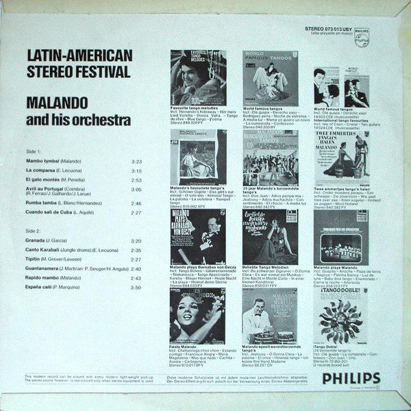 Malando & His Orchestra - Latin-American Stereo Festival (LP) 41084 Vinyl LP Vinyl Goed / Hoes Goed