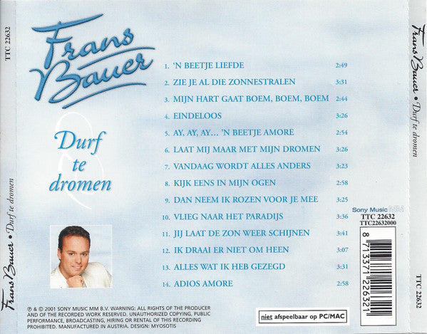 Frans Bauer - Durf Te Dromen (CD) 70740 Compact Disc Goede Staat