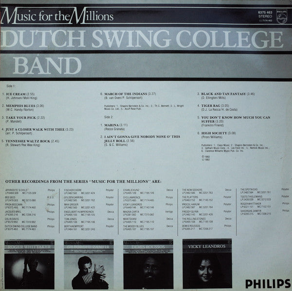 Dutch Swing College Band - Music For The Millions (LP) 44844 Vinyl LP Vinyl Goed / Hoes Goed