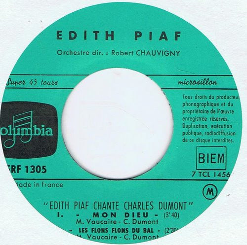 Edith Piaf - Edith Piaf Chante Charles Dumont 14932 Vinyl Singles EP Vinyl Goed / Hoes Goed