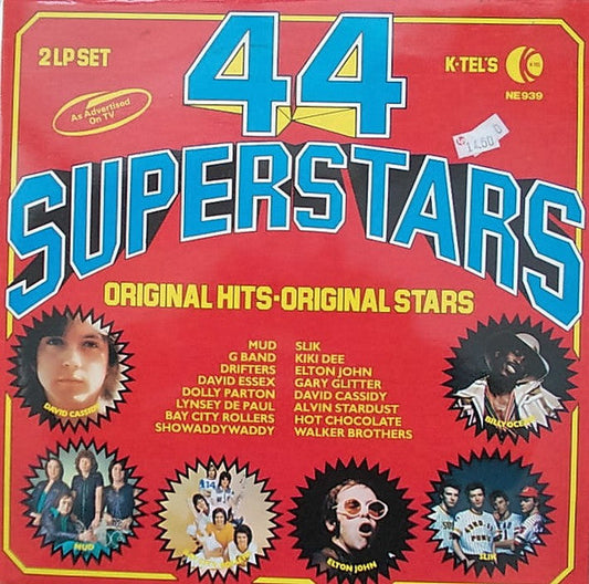 Various - 44 Superstars (LP) Vinyl LP Dubbel Vinyl Goed / Hoes Goed