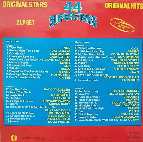 Various - 44 Superstars (LP) Vinyl LP Dubbel Vinyl Goed / Hoes Goed