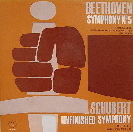 Franz Schubert / Ludwig Van Beethoven - Symphony N° * In B Minor ("Unfinished") (LP) Vinyl LP Vinyl Zeer Goed / Hoesje Goed "VINYLSINGLES.NL"