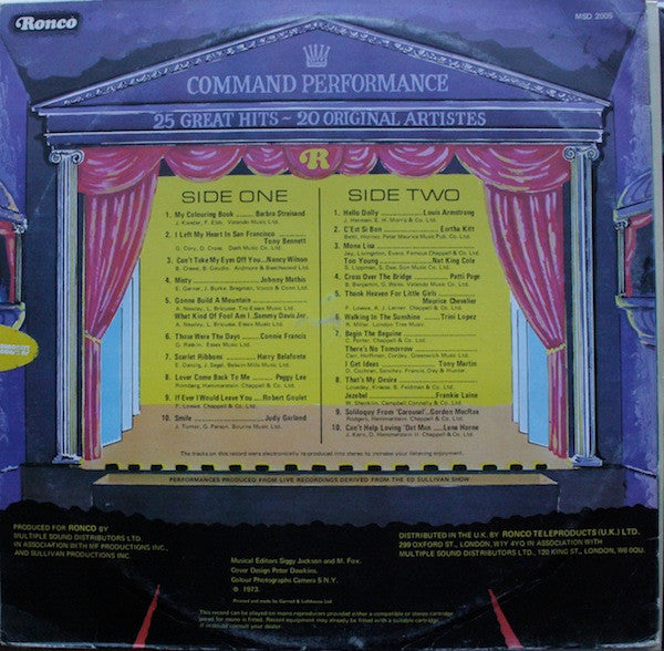 Various - Command Performance (LP) 46244 Vinyl LP Vinyl Goed / Hoes Goed