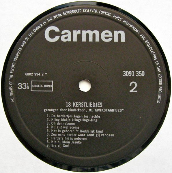 Kinderchor The Wagtails – 18 Weihnachtslieder (LP) 44889