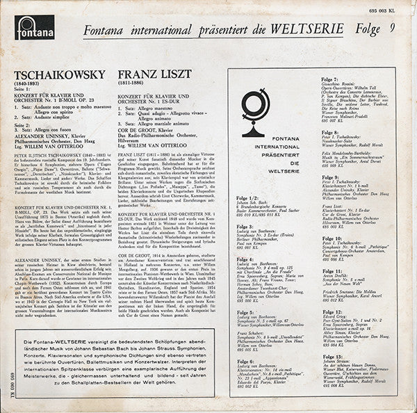 Pjotr Iljitsch Tschaikowski – Franz Liszt – Klavierkonzert Nr.1 (LP) 50987