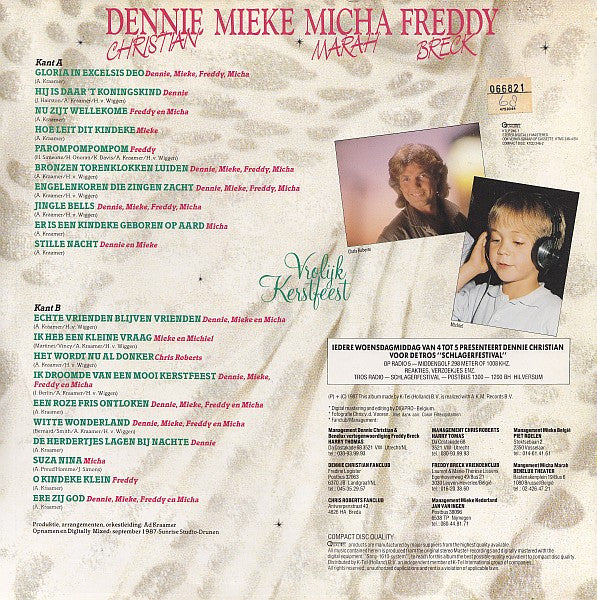 Dennie Christian, Mieke, Micha Marah, Freddy Breck - Vrolijk Kerstfeest (LP) 51528 Vinyl LP Vinyl Goed / Hoes Goed