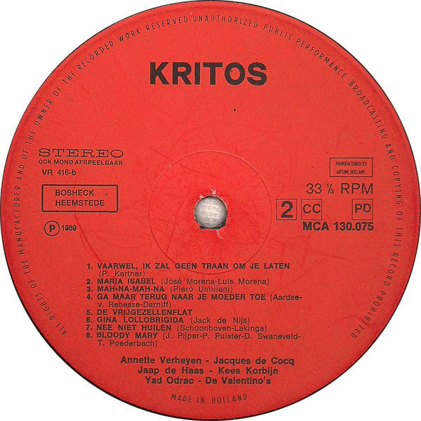 Various - 16 Daverende Hits! Nederlands Gezongen (LP) Vinyl LP Vinyl Goed / Hoes Goed