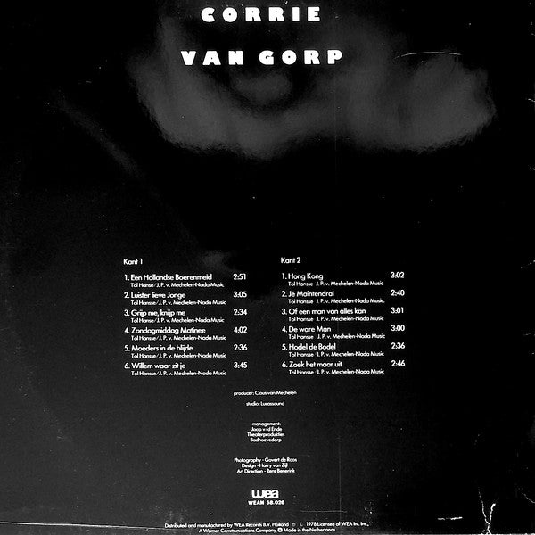 Corrie Van Gorp - Corrie Van Gorp (LP) Vinyl LP Vinyl Zeer Goed / Hoesje Goed "VINYLSINGLES.NL"