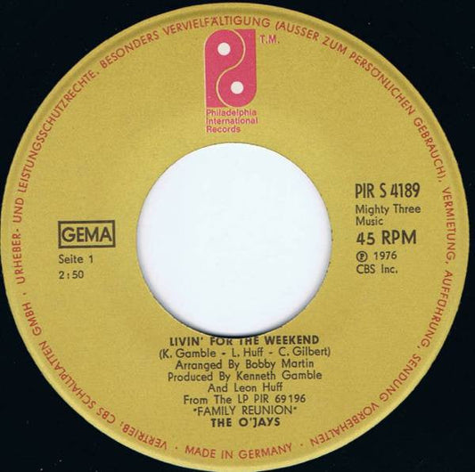 O'Jays - Livin' For Weekend 38688 Vinyl Singles Vinyl Goed / Hoes Generic