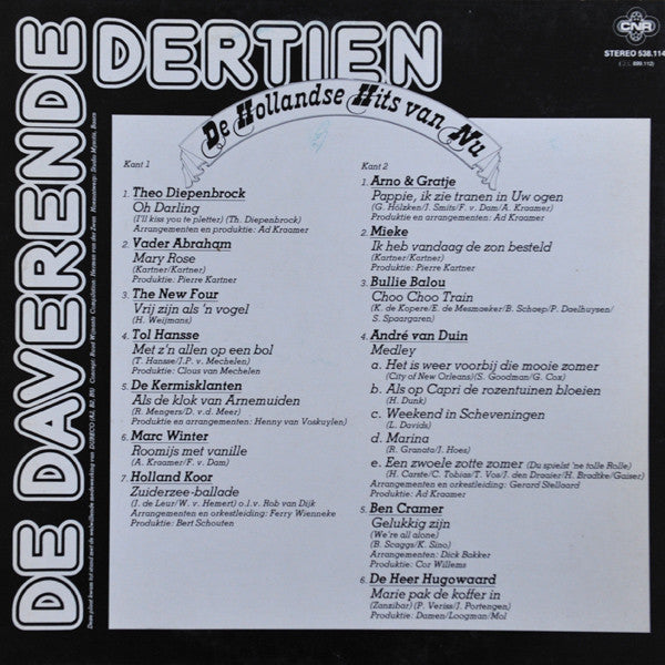 Various - De Daverende Dertien (De Hollandse Hits Van Nu) (LP) 51499 Vinyl LP Vinyl Goed / Hoes Goed