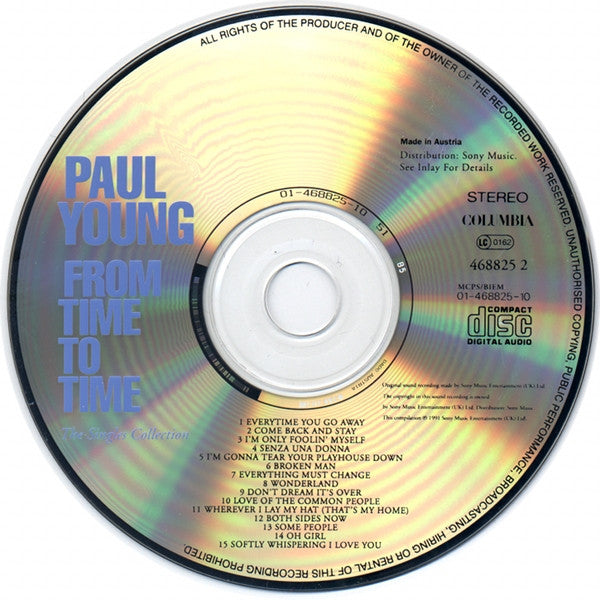 Paul Young - From Time To Time (The Singles Collection) (CD) 70877 Compact Disc Goede Staat